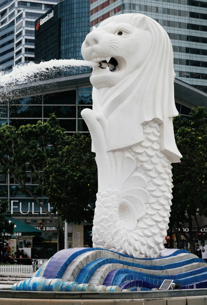 Another perspective on the Merlion and Marina Bay